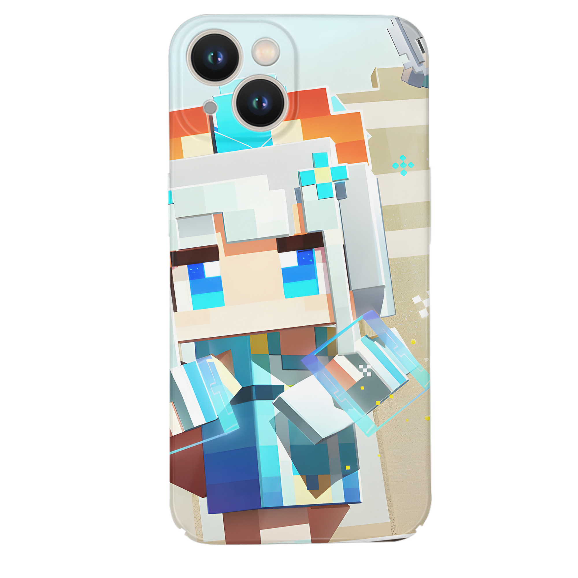 （画像用） マインクラフト ブロックの世界 Minecraft MC Block world 【iPhone 14シリーズ対応】ハードケース